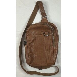 Spikes & Sparrow Leather Sling Bag ONE SHOULDER BACKPACK  BROWN